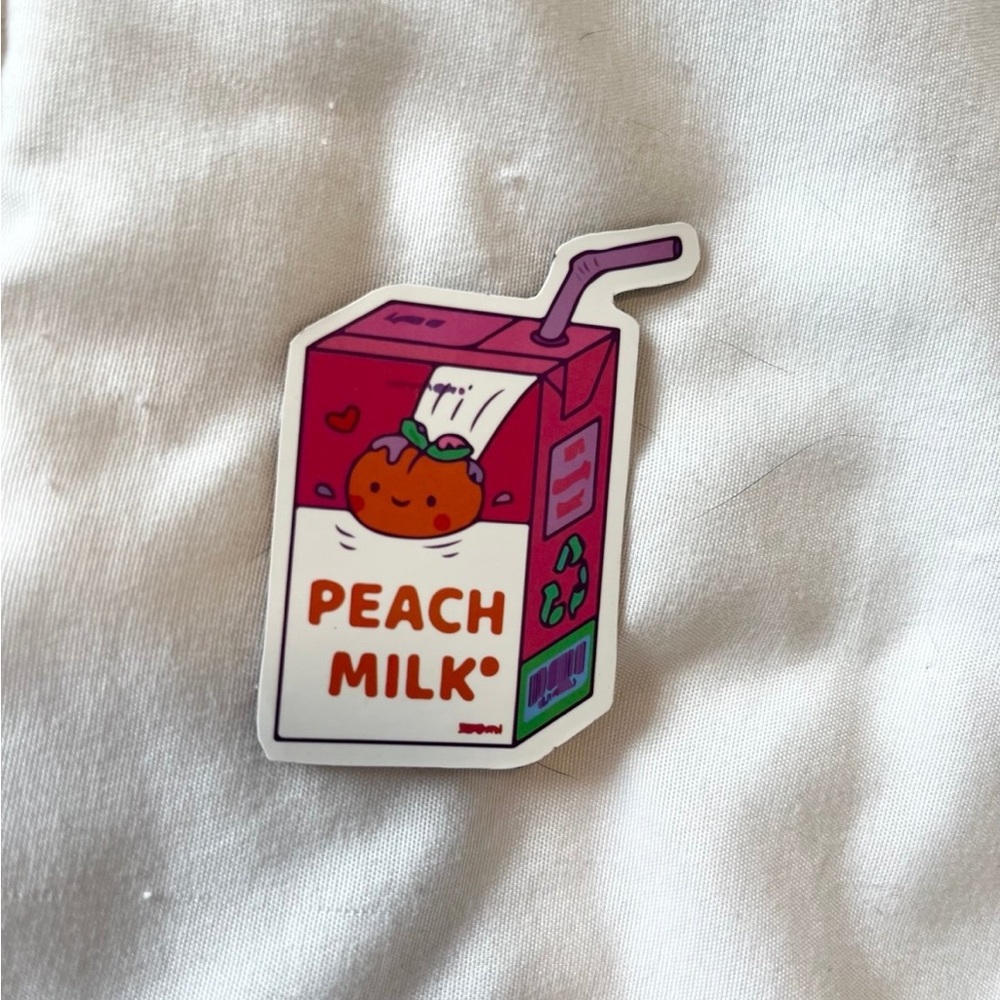 Peach Milk Cartoon Magnet